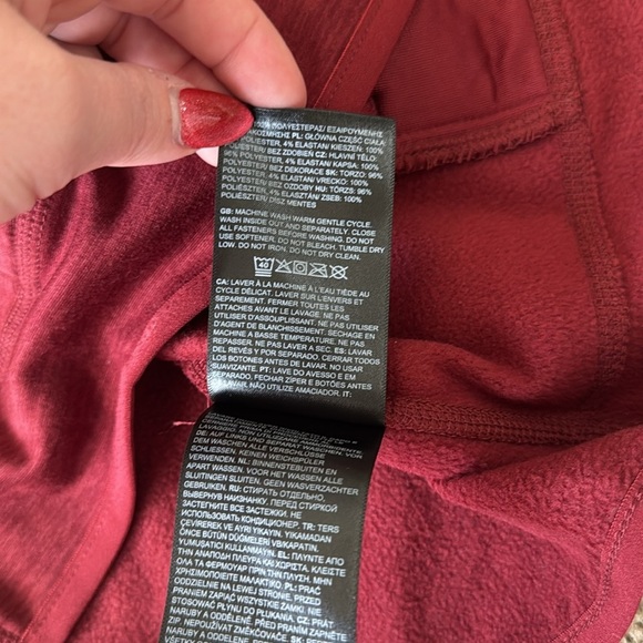 NWT The North Face Canyonlands Red White Zip Up Hooded Sweatshirt Jacket - Picture 8 of 10